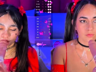 Latin lesbians toying around