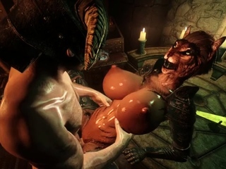 Khajiit knight meets horny Dovahkiin [Kar_Tavi]