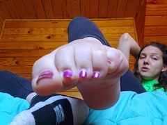 Exotic brunette hardcore foot fetish fuck
