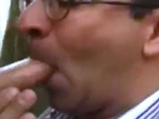 Old Daddies Sucking Outdoors