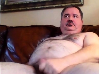 Bearded Daddy Jacks Off